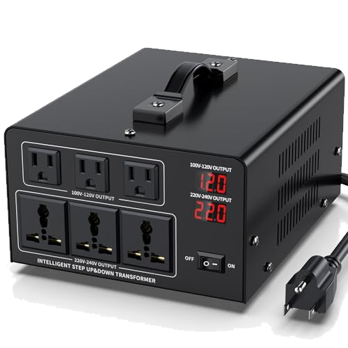 1000W Voltage Converter Transformer Step Up 110V/120V to220V/240V or Step Down 220V to 110V AC Power Converte