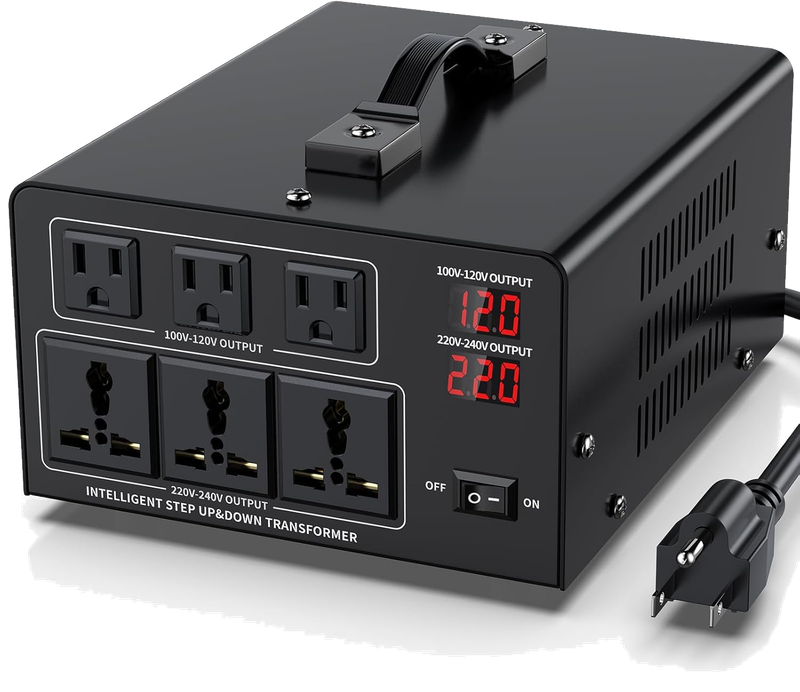 2000W Voltage Converter Transformer Step Up 110V/120V to220V/240V or Step Down 220V to 110V AC Power Converte