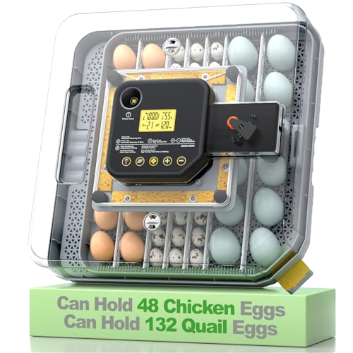 Egg Incubator for Hatching 48-132 Chicken/Quail/Turkey Eggs